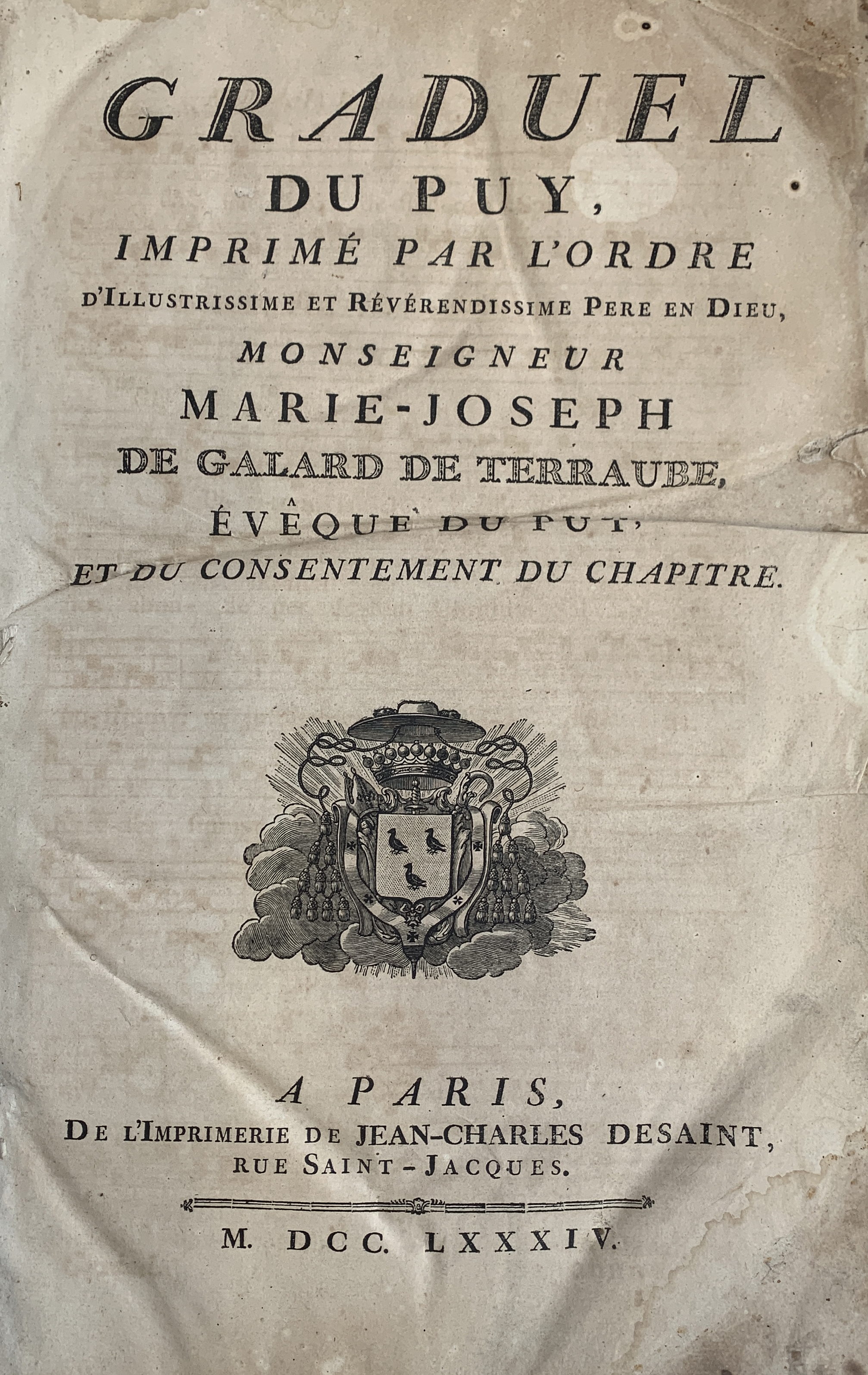 'Graduel du Puy...Monseigneur Marie-Joseph de Galard de Terraube', a 18th century musical manuscript - Bild 2 aus 5