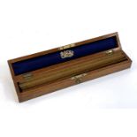 A Stanley's Engine Divided Scale, six rules within a fitted oak case, 24cmL
