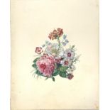 A 19th century floral watercolour study, 31x25cm