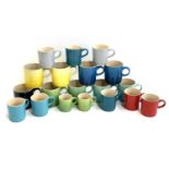 A quantity of Le Creuset teacups and mugs (19 pieces)