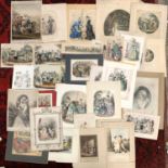 A large quantity of 19th century colour engravings and fashion prints