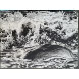 John Stevens, 'Surf on Eype Beach', photoart on canvas, 56x76cm
