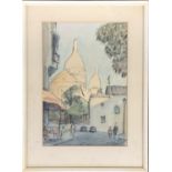 Mary Ribelli (20th century British), Paris street, watercolour on paper, signed and dated 1951, 23.