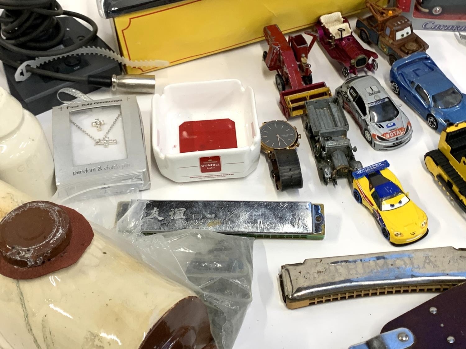 A mixed lot to include die cast and other vehicles, stoneware hot water bottle, Tremola harmonica, - Bild 2 aus 4