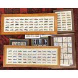 A quantity of framed and glazed cigarette and trade cards, some reproduction