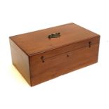 A mahogany storage box with fitted interior and removeable tray, 46x27.5x18cmH