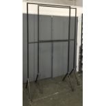 An industrial style fabricated steel double hanging rail, 120cmW 230cmH (please note two lots are