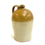 A loop handled stoneware flagon by Powell, Bristol, stamped A Norman, Wine & Spirit Merchant,