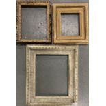 Three antique picture frames, the largest 52.5x45cm, internal dimensions 36x28.5cm (3)