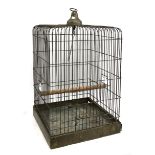 A large early 20th century bird cage, 53x53x86cmH