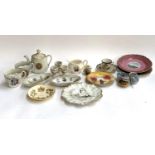A quantity of 19th and early 20th century souvenir china, to include Carlton 'Souvenir from Exmouth'