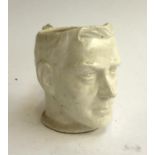 An unusual commemorative mug in the form of the head of King Edward VIII, 12.5cmH