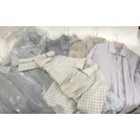 Six TM Lewin laundered cotton shirts, size 17 and 17 1/2 inch collars