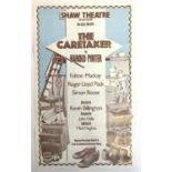 HAROLD PINTER: A poster for a revival of 'The Caretaker' signed without dedication by the Nobel