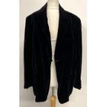 A black velvet single breasted dinner jacket by Harry Everitt, London, 1928, 38-40in