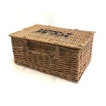 A Fortnum and Mason wicker hamper, 52cmW