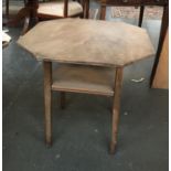 An octagonal occasional table with undershelf, 65x65x63cmH