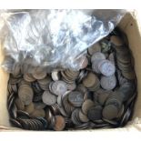 A large quantity of mainly British coins from 1896 onwards, the majority one penny coins, approx.