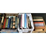 Three boxes of books, various subjects, mostly antiques
