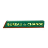 A vintage Bureau de Change sign, 79cmW