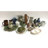 A mixed lot of ceramics to include famille rose teacup, Abbott pottery, Crown Ducal, Daxon, etc (2