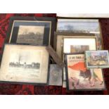Hunting Interest: A quantity of hunting related prints and photographs to include 'Kirby Gate',