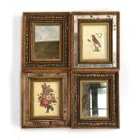A pair of 'Antiqued Custom Collection, H. Hal Kramer Co, Chicago' mirrors the plate 9x7cm,
