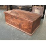 A 19th century elm storage box (some historic worm), 77x42x32cm