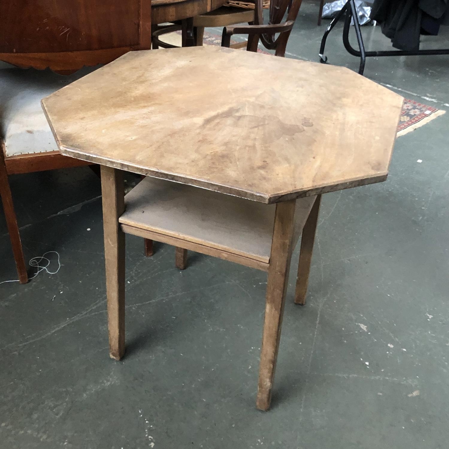 An octagonal occasional table with undershelf, 65x65x63cmH - Image 2 of 2