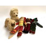 A mixed lot of vintage teddy bears to include Norah Wellings monkey