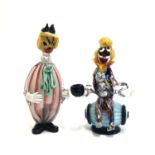 Two Murano glass clowns, the tallest 35cmH