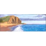 Local interest: WEST BAY: on canvas. Locally produced view of the cliffs at the fashionable resort