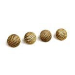 A set of four heavy yellow metal buttons, gross weight approx. 11.3g
