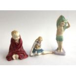 Three 20th century Royal Doulton figurines, 'To Bed', 'My Pet', 'This Little Pig', the tallest 15cmH