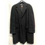 A G.A. Dunn & Co Ltd, single breasted wool and cashmere overcoat, grey
