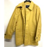 A Hacketts mustard coloured riding mack, size XL
