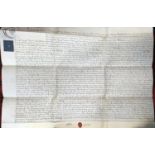 Two velum indentures, dated 25th July 1790 and 26th April 1794, 75x56cm and 54x37cm (2)