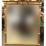 A very large gilt framed mirror in the Georgian style, 142x160cmH