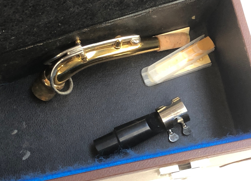 A Sonora saxophone, serial no. 63704, in hard carry case - Image 2 of 2