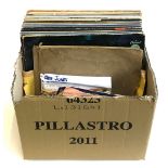A small box of vinyl LPs and 7" singles, to include Billy Joel; Gershwin, Elvis, The Beatles etc
