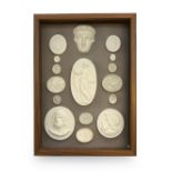 A collection of 19th century and later Grand Tour intaglios, mounted
