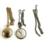 An Elhero Watch Co. fob watch, the silvered dial with Arabic numerals and subsidiary seconds, marked