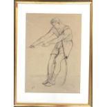 John Robert Pinches, (1885-1968), pencil sketch of a sailor, 43x30cm