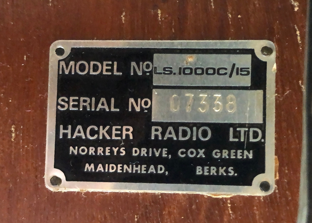 A pair of Hacker Radio ltd speakers, model LS1000C/15, 51cmH - Image 2 of 2