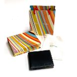 A Paul Smith black leather wallet, the interior with Mini Cooper and Lighthouse design, new and