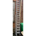 A Youngman 100 two piece ladder, together with one other