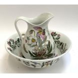 A Portmeirion Botanic garden fruit bowl and jug