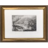 TA Prior after JMW Turner, 'Heidelberg', the plate 9.5x13cm