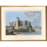 18th century watercolour on paper, A Castle in Wales c. 1780s, by Miss Gardener, 39x59cm
