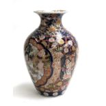 A large Imari porcelain vase, 37cmH